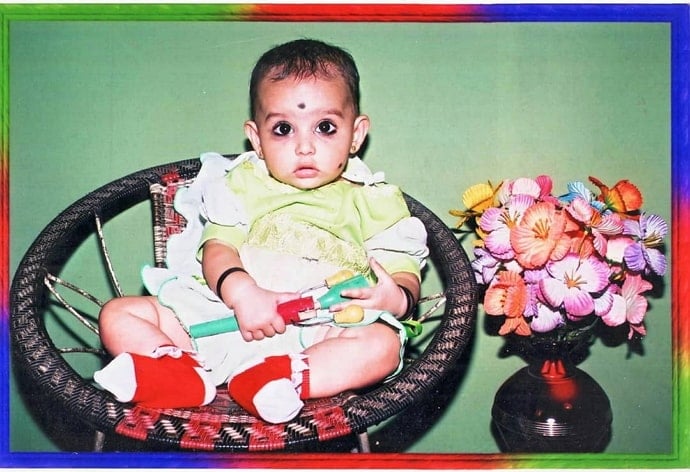 anaswara rajan childhood photo